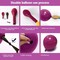 Pink Yellow Balloon Arch - Double Stuffed Hot Pink Purple Balloons Different Size Latex Magenta Balloon Garland